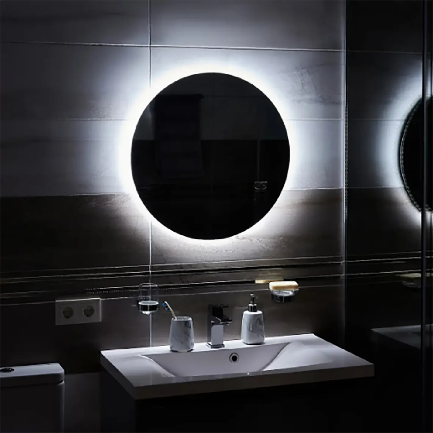 Зеркало Global Glass MR-8 600х600, с LED-подсветкой - Фото 1